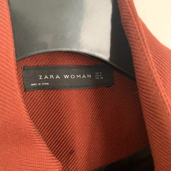 ZARA CARAMEL LONG BLAZER/JACKET SIZE M - Picture 6 of 10